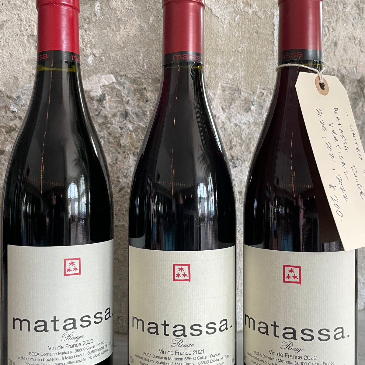 Matassa Rouge Vertical - Limited 3-Bottle Set – TOMORROWS WINE